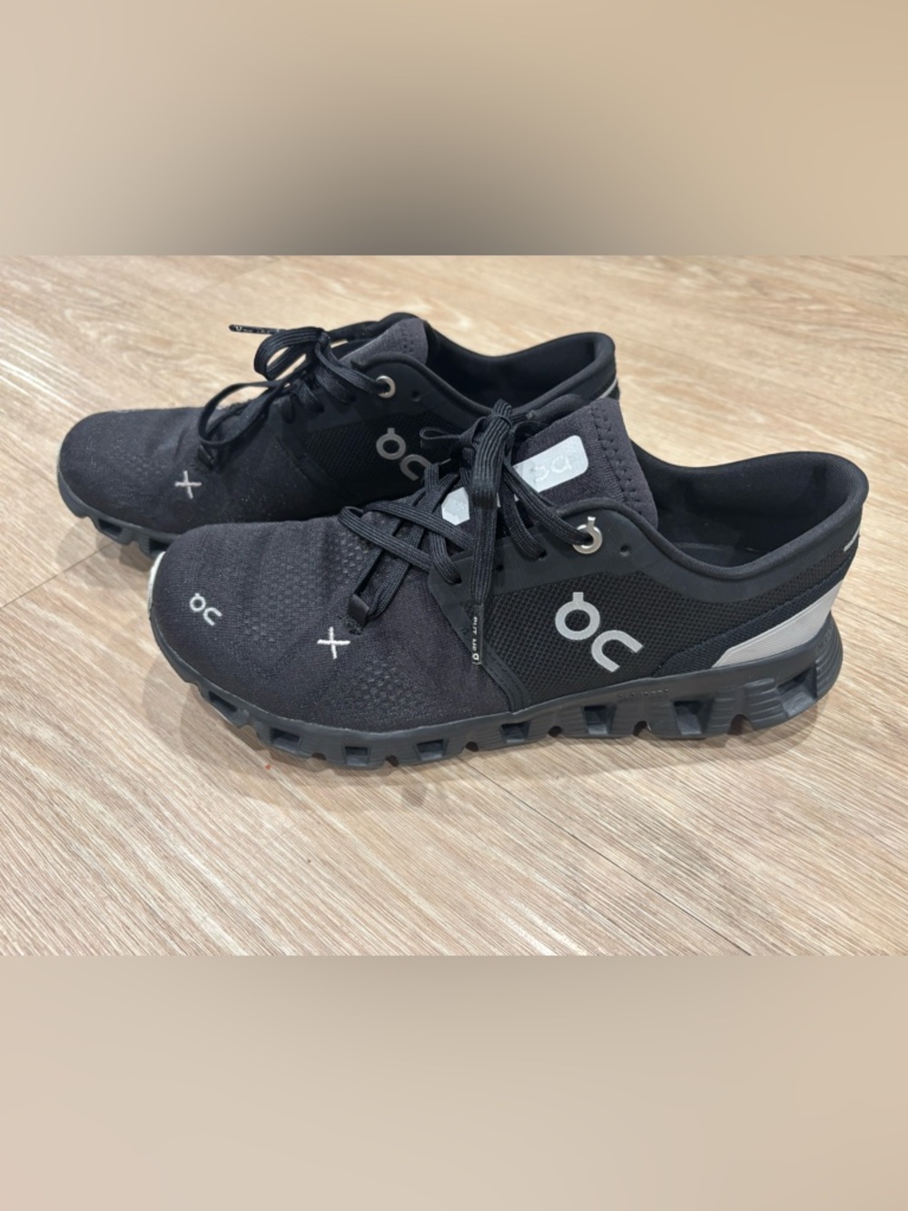 On Running Black Lace-Up Athletic Sneakers